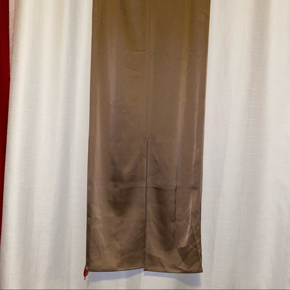 Georgia Alice INTERMIX Maxi Satin Tube Skirt in Beige Size 2 - Picture 12 of 16